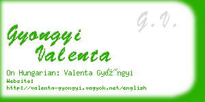 gyongyi valenta business card